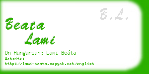 beata lami business card